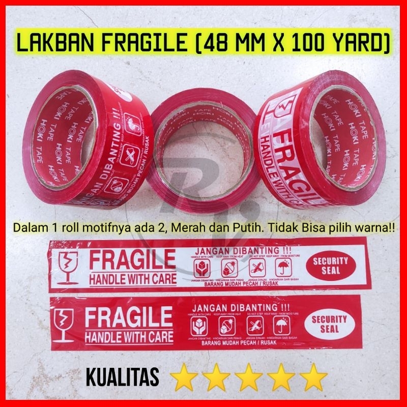 Jual Plester Fragile Yard Lakban Fragile Mm X Yard Shopee