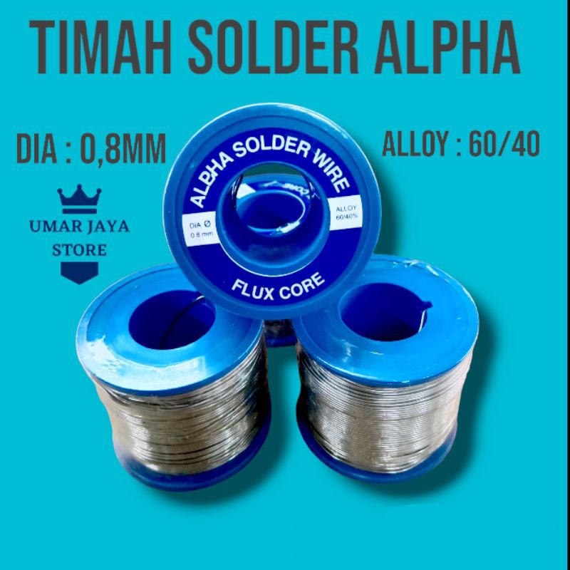 Jual TIMAH ALPHA SOLDERING WIRE 250 GR TIMAH SOLDER ALPHA ORIGINAL