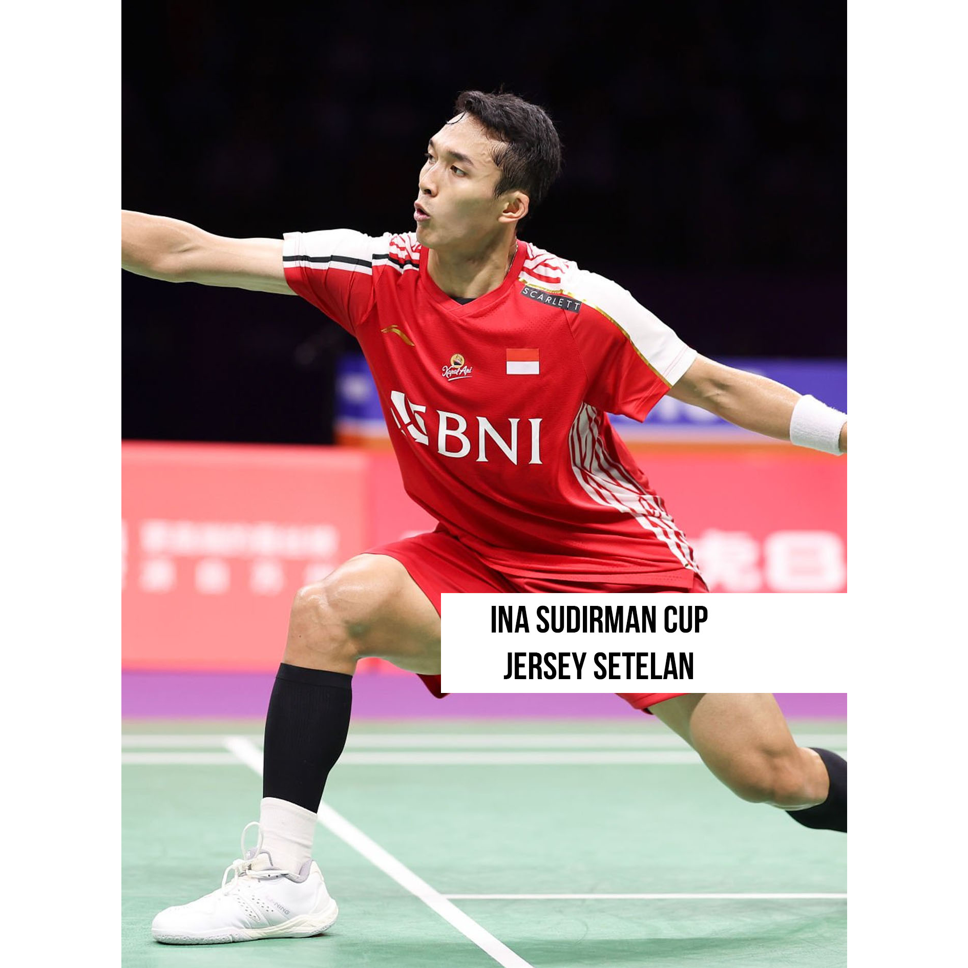 Jual Kaos Badminton Timnas Indonesia Baru 2023 Setelan Jojo Sudirman