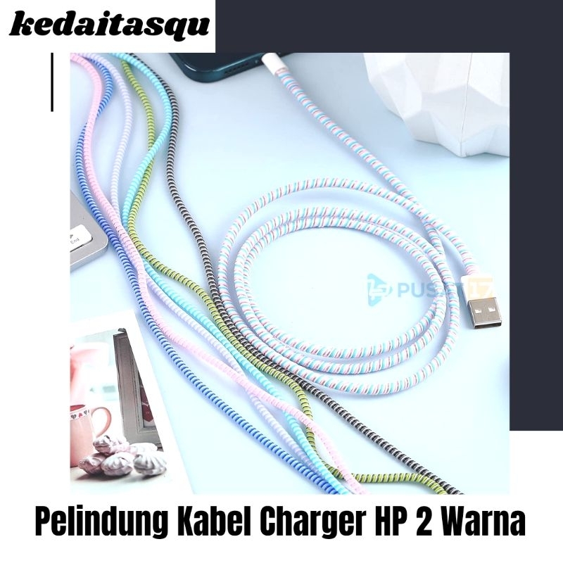 Jual Pelindung Kabel Charger Warna Universal Pelilit Kabel Data Hp