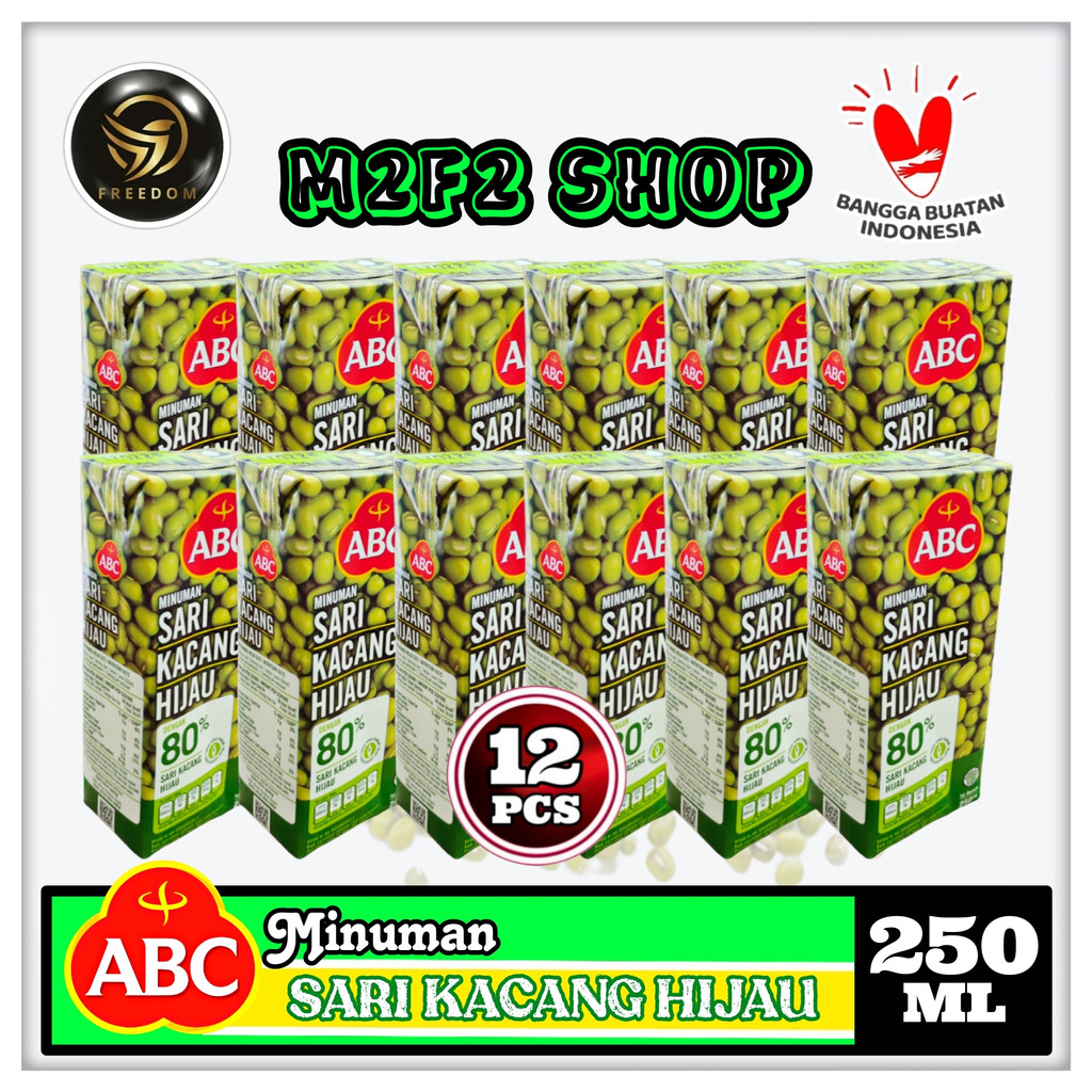 Jual ABC Minuman Sari Kacang Hijau Kotak 250 Ml Kemasan 12 Pcs