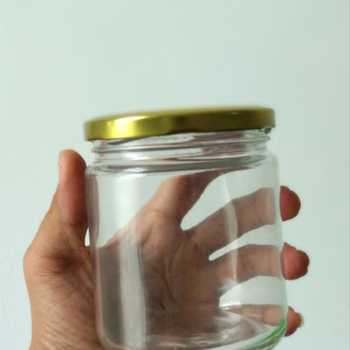 Jual 500ML JAR SILINDER KACA TUTUP GOLD Tutup Gold Jar Kaca 500 Ml