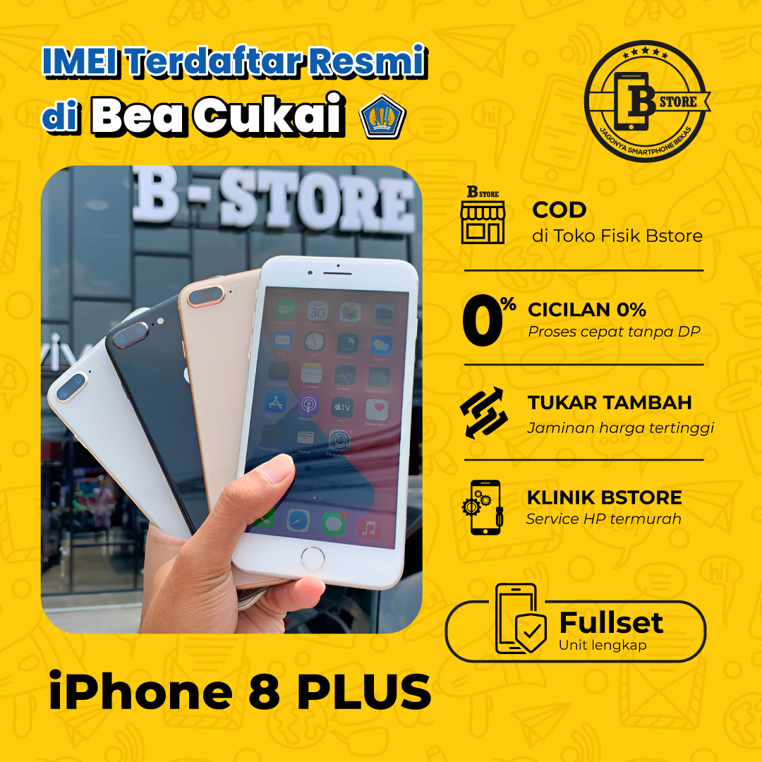 Jual IPhone 8 Plus 64 GB Fullset IMEI TERDAFTAR BEACUKAI APPLE