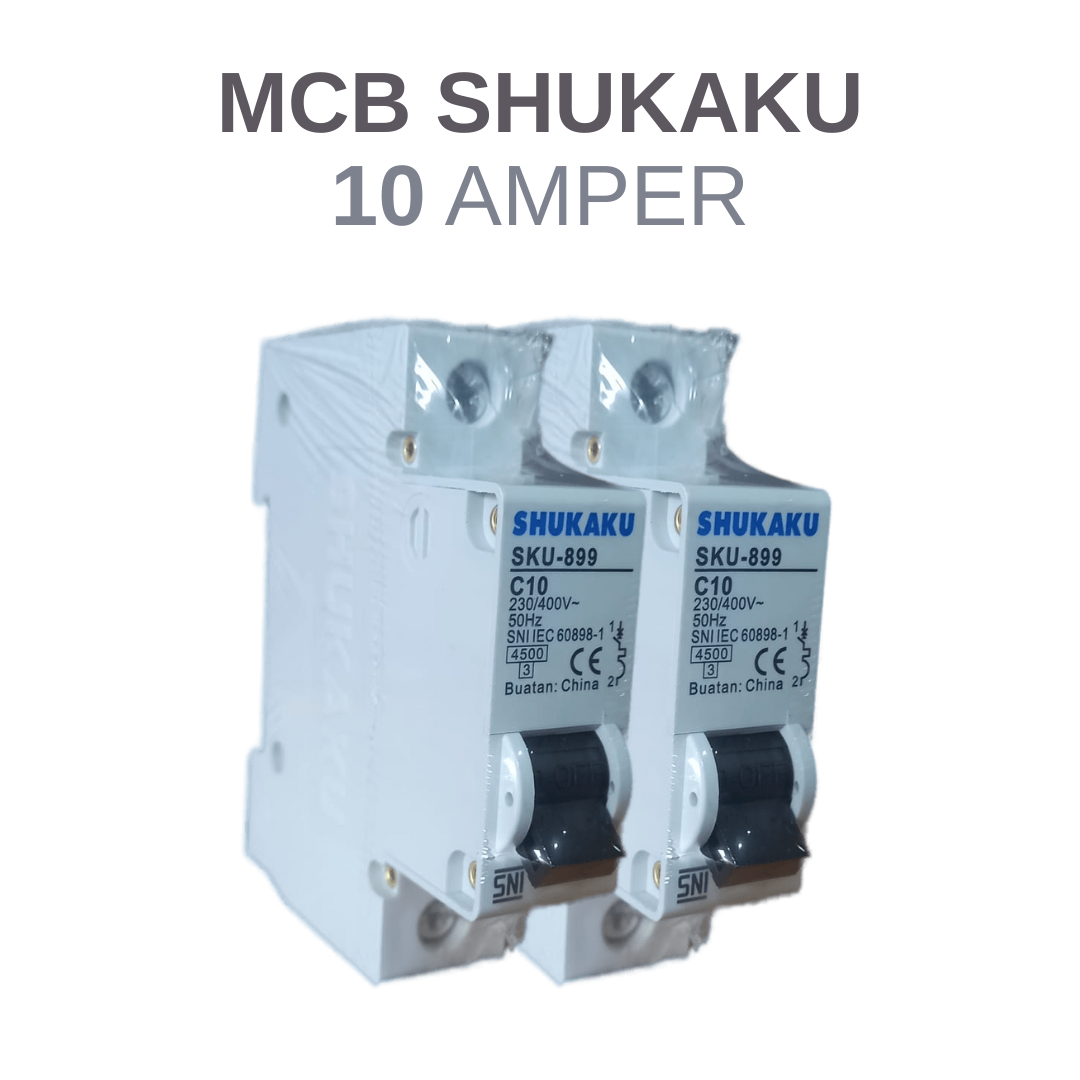 Jual MCB 10A SHUKAKU MCB 10 AMPERE SAKLAR LISTRIK 1 PHASE MCB SHUKAKU