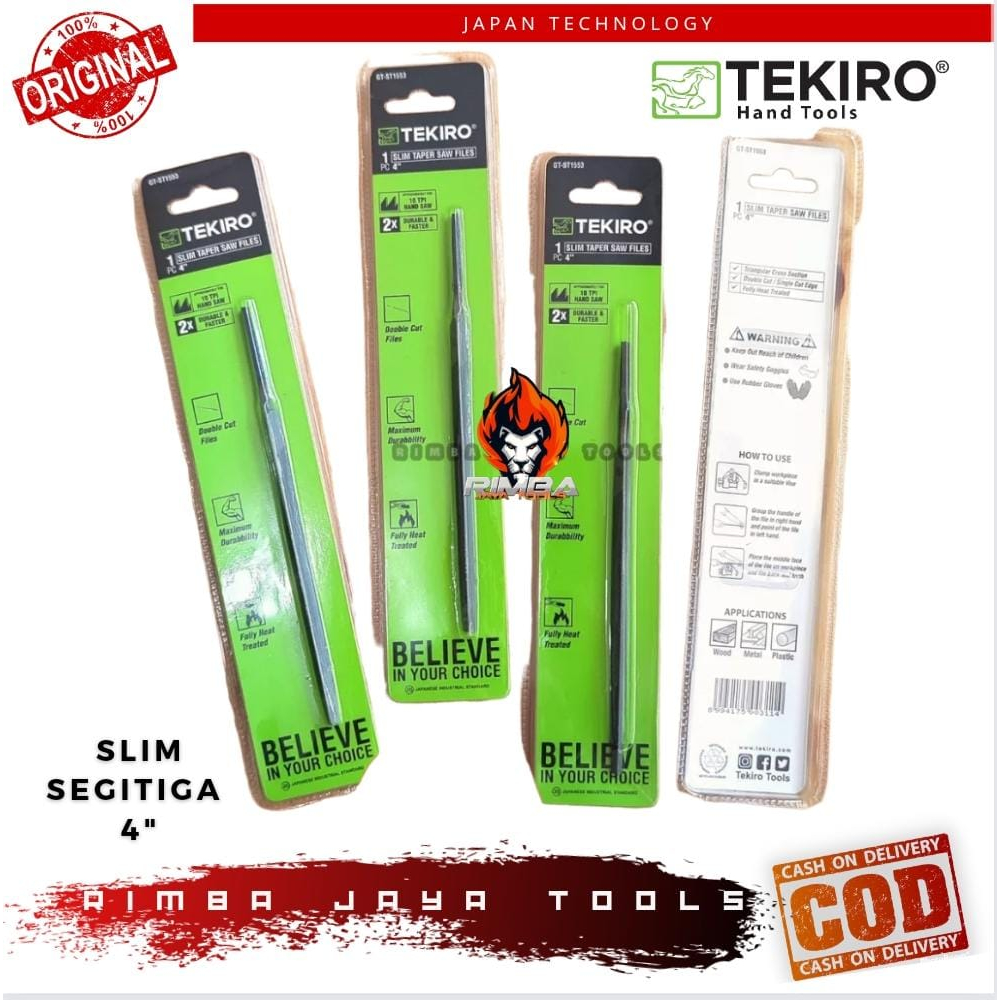 Jual Tekiro Kikir Slim Taper Files Kikir Gergaji Kikir Segitiga