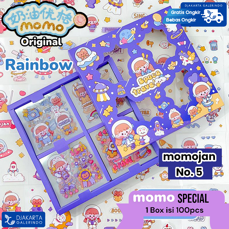 Jual Sticker Momojan Momo Special Rainbow Mix Warna Original Waterproof