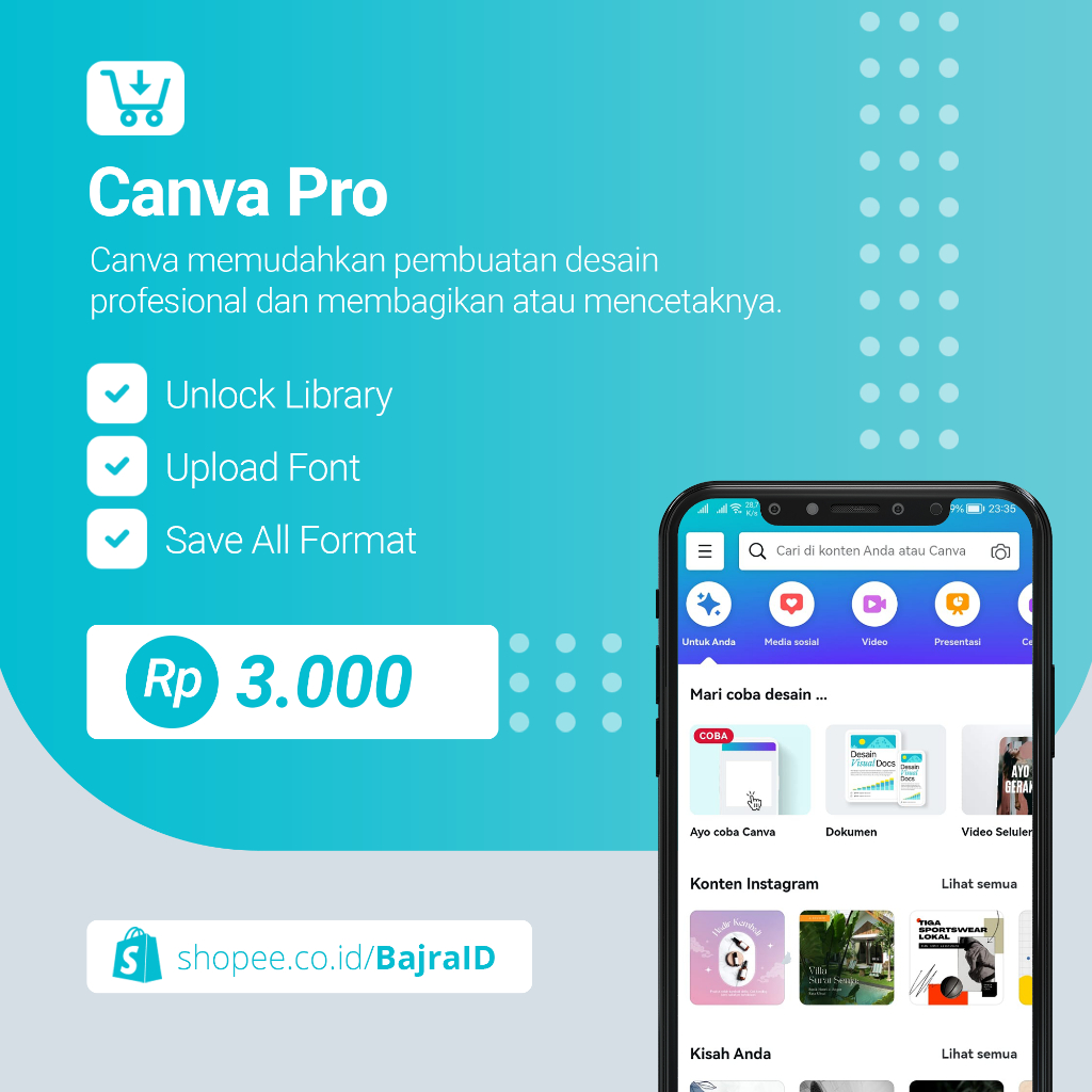 Jual Canva Pro Tahun Bukan Edu Bergaransi Termurah Shopee Indonesia