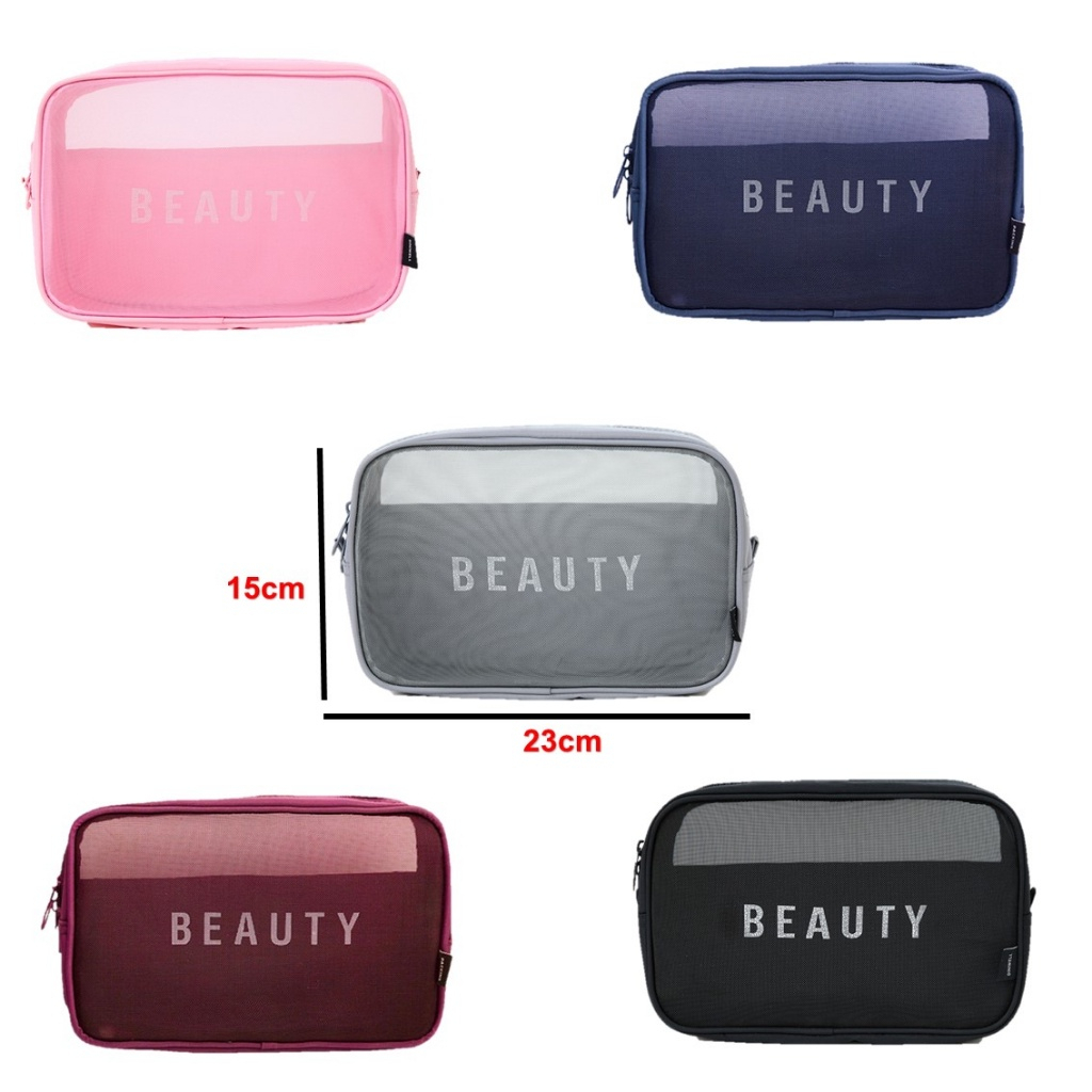 Jual Sms Tas Kosmetik Traveling Model Jaring Pouch Travel Make Up Bag