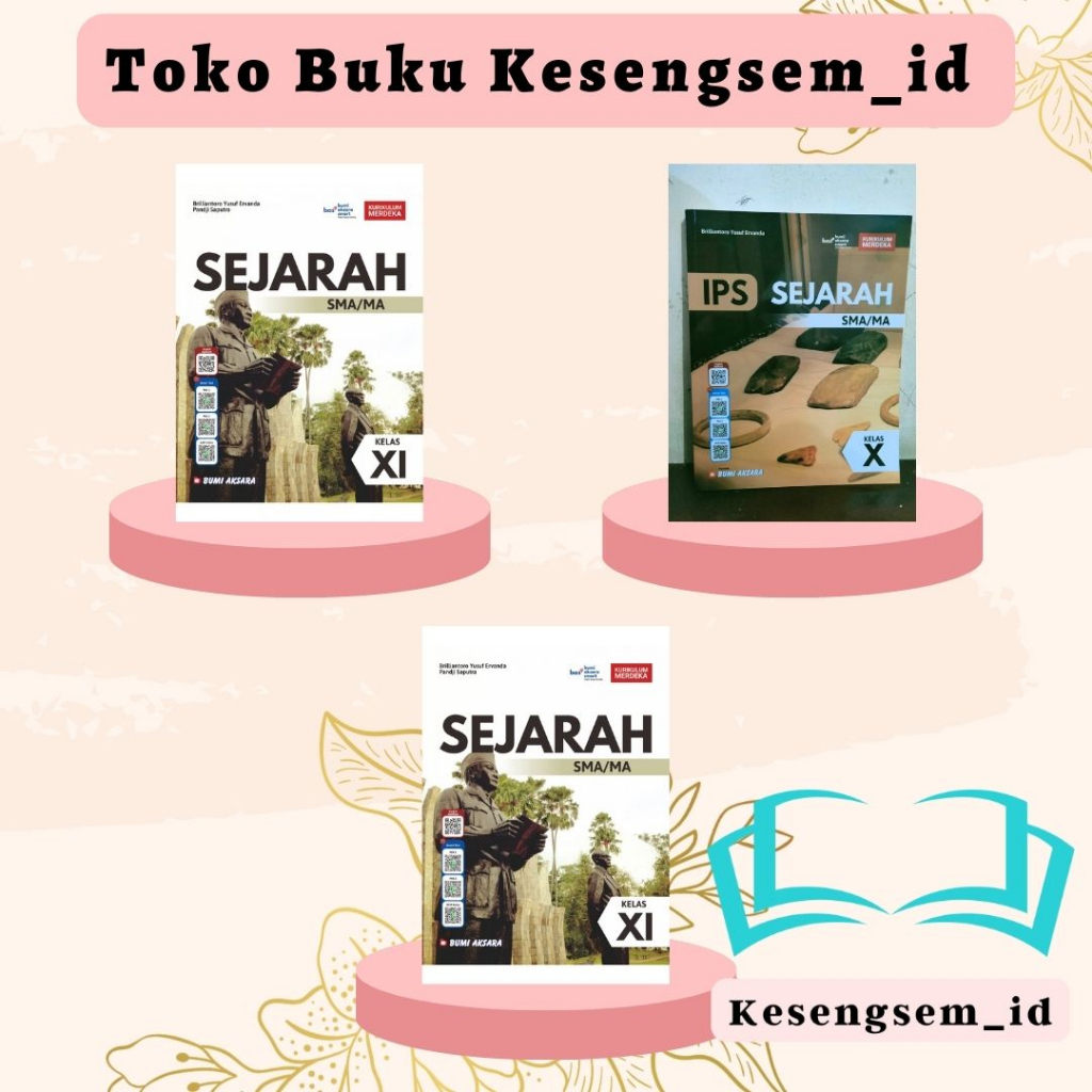 Jual Buku Sejarah Kelas 10 11 12 SMA MA Kurikulum Merdeka Bumi