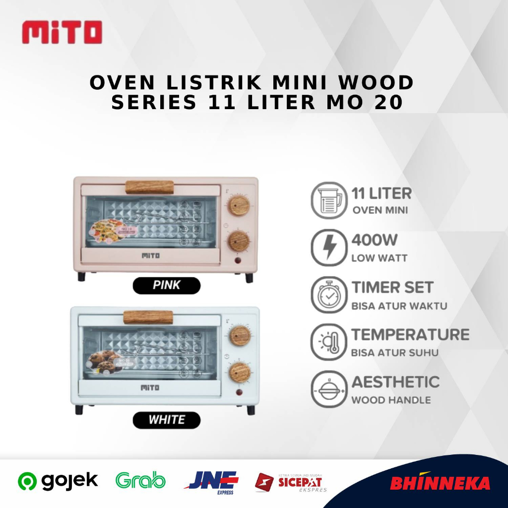 Jual MITO Oven Listrik Mini Wood Series 11 Liter MO 20 Shopee Indonesia