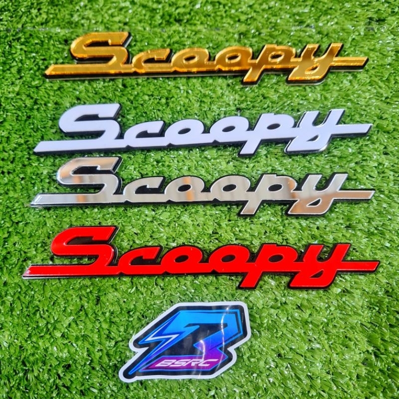 Jual Logo 3D Timbul Scoopy Emblem Scoopy Sepasang Shopee Indonesia