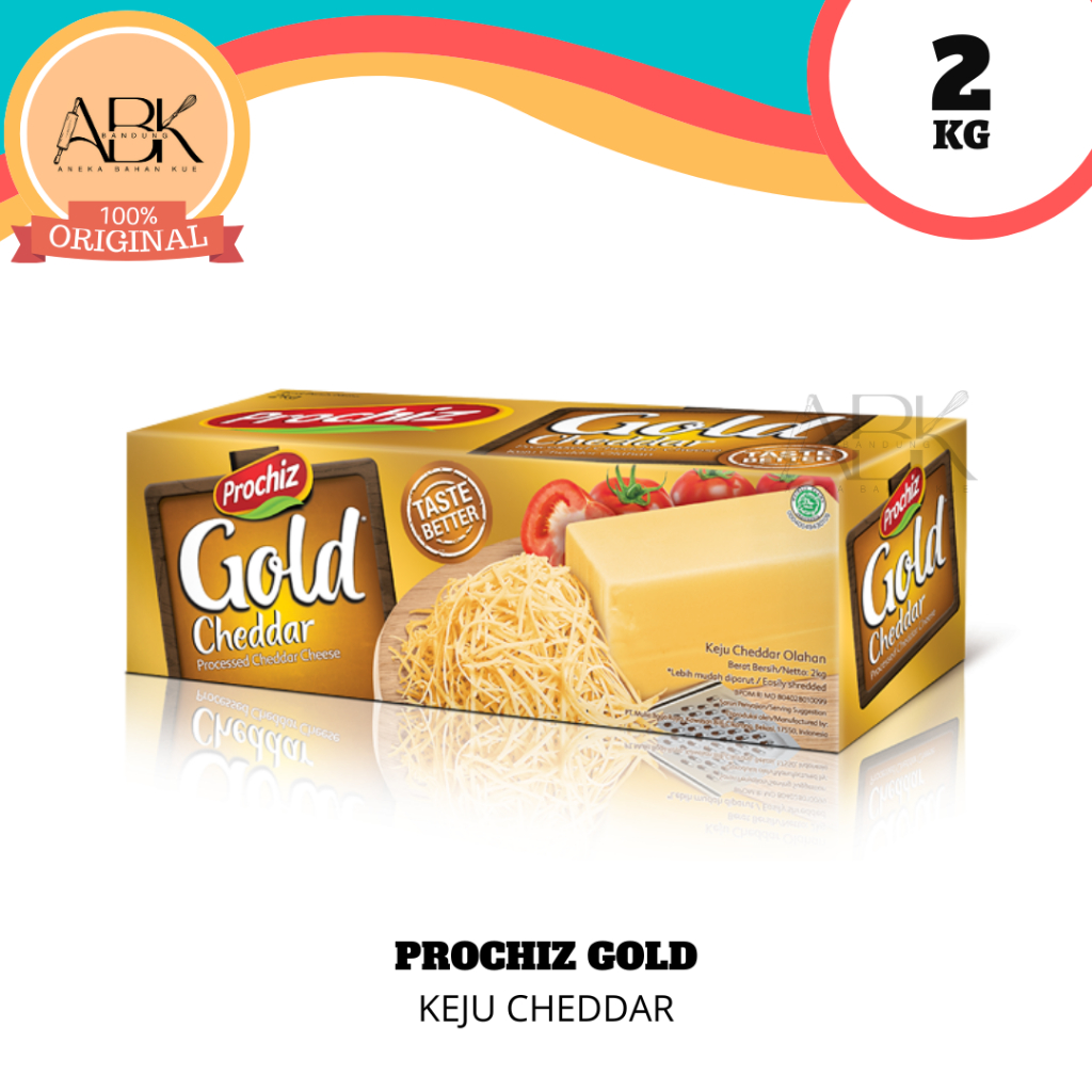 Jual KEJU CHEDDAR PROCHIZ GOLD 2KG Shopee Indonesia