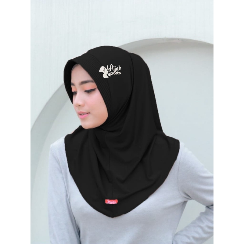 Jual Bergo Sporty Menutup Dada Jilbab Jersy Instan Hijab Olahraga