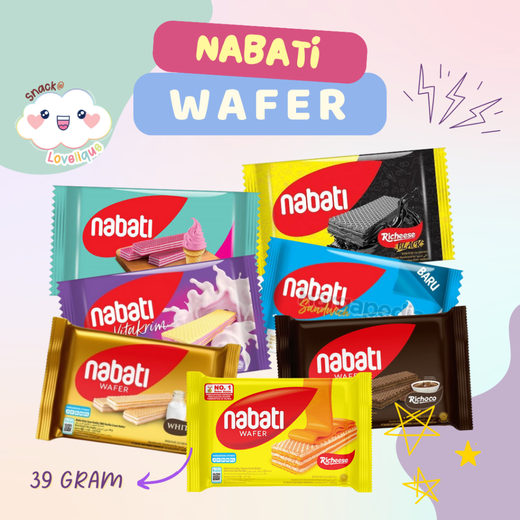 Jual Richeese Wafer Nabati Vitakrim All Variant Klapa Lava Pink