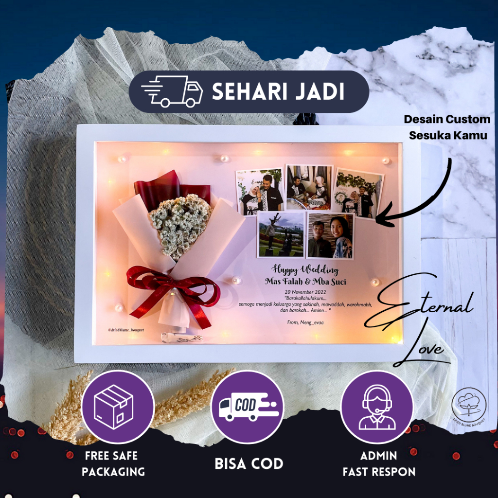 Jual Eternal Love Hadiah Valentine Custom Foto Untuk Pacar Kado Wisuda