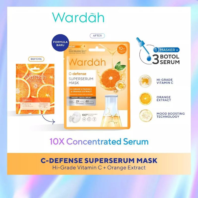 Jual Wardah Perfect Bright C Defense Superserum Mask Wardah Sheet Mask