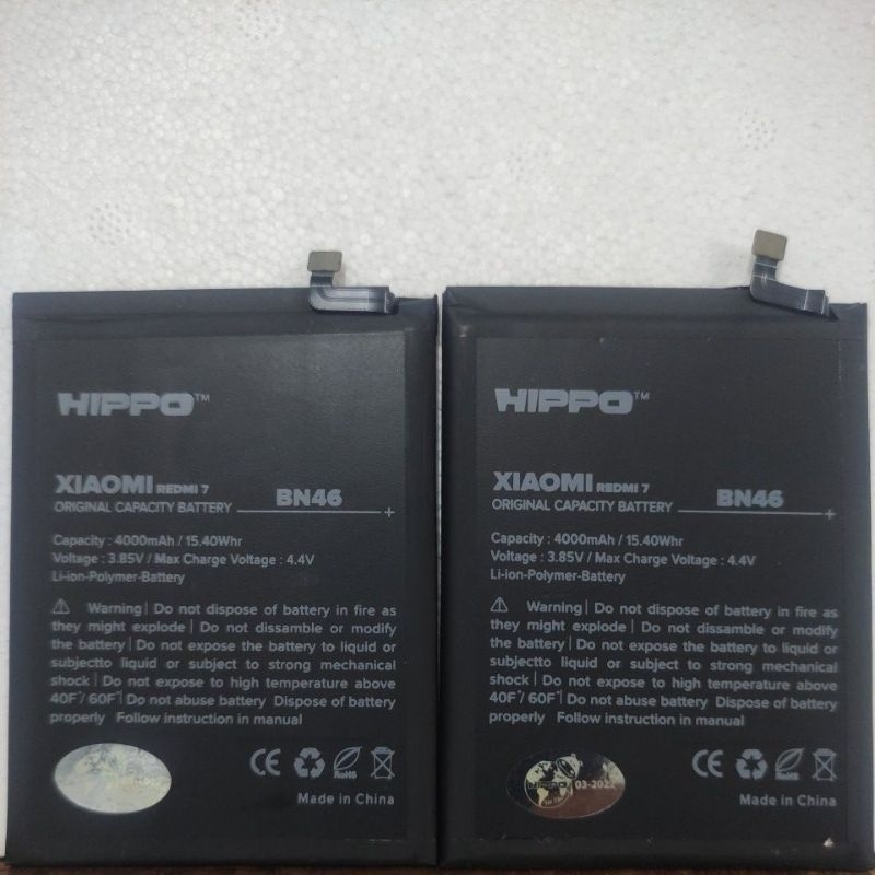 Jual Baterai Battery HIPPO BN46 ORI 100 REDMI Note 8 Redmi 7 Original