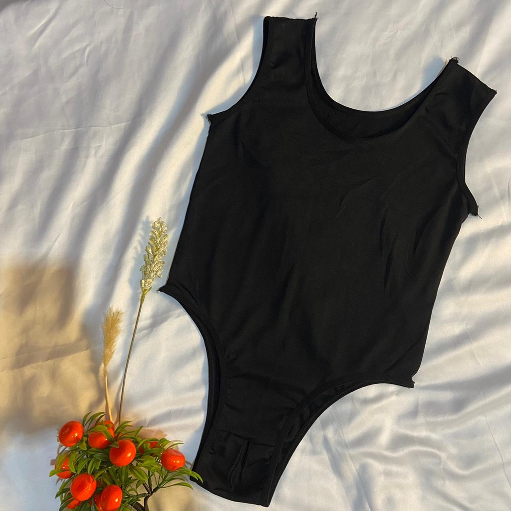 Jual Bodysuit Lingerie Wanita Bahan Lace Tipis Kerah Deep V Neck Tanpa