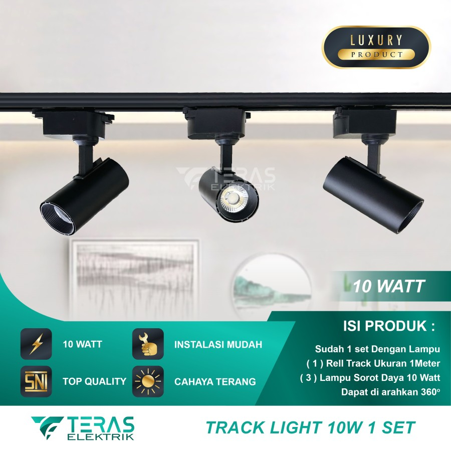 Jual Paket Lampu Sorot Rel Set Isi Spotlight Track Light Rell