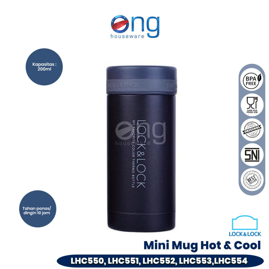 Jual Locknlock Tumbler Mug Hot Cool Botol Termos Air Minum Mini 200ml