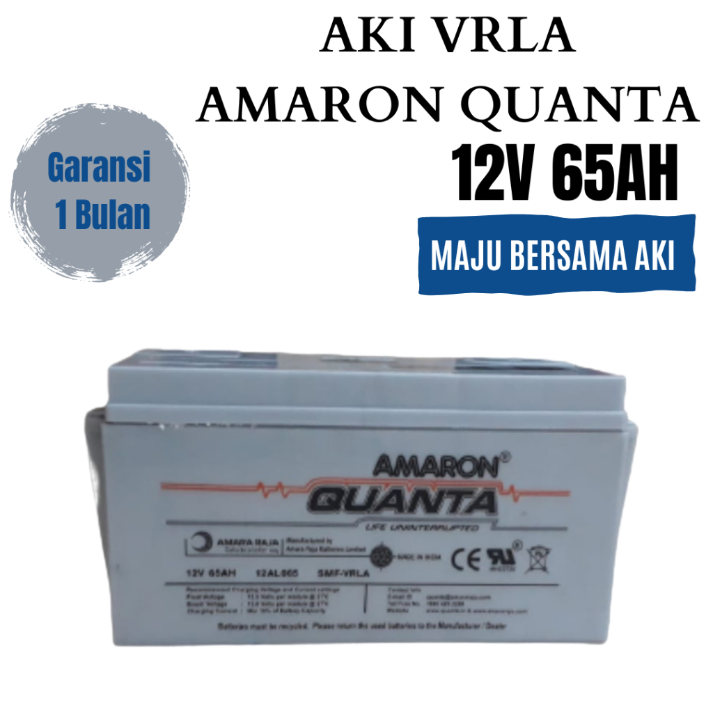 Jual Aki Baterai Battery Amaron Quanta 65 Ampere 12v65ah 12v 65ah