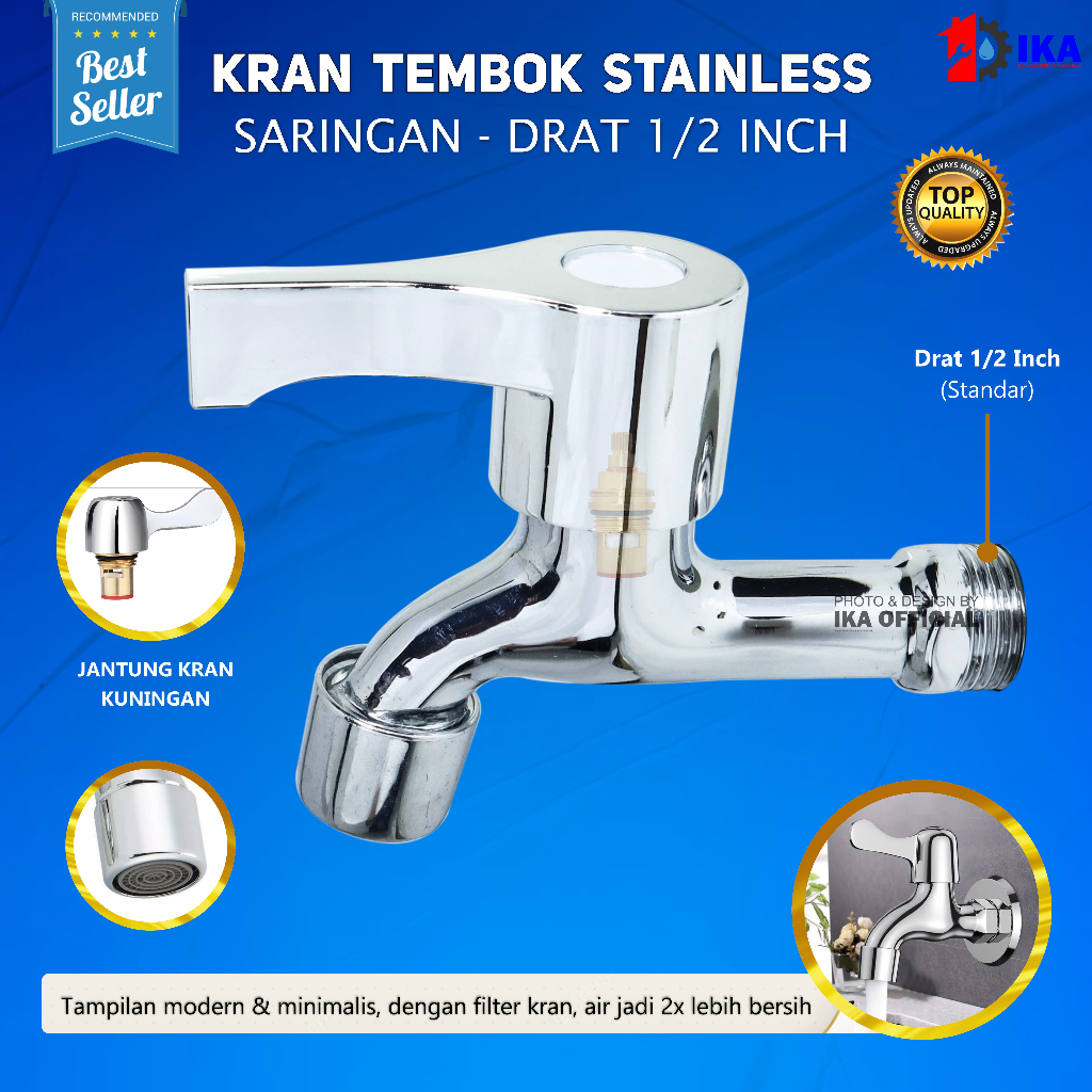 Jual Qm Keran Tembok Taman Cuci Tangan Kran Kamar Mandi Putar Bahan