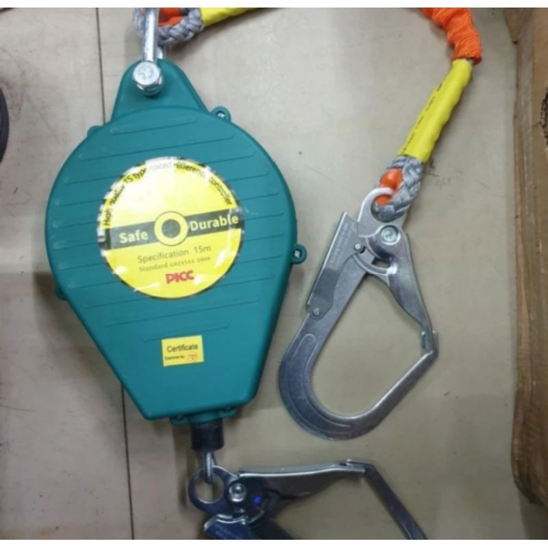 Jual Fall Arrester Retractable Lifeline Kg Meter Big Hook Safety