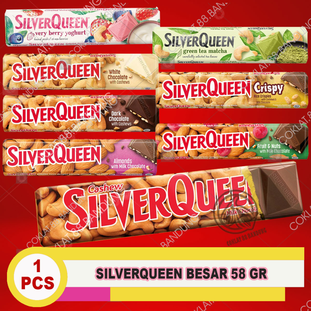 Jual SILVERQUEEN 55gr Ex 58gr ALL VARIANT COKLAT SILVERQUEEN ALMOND