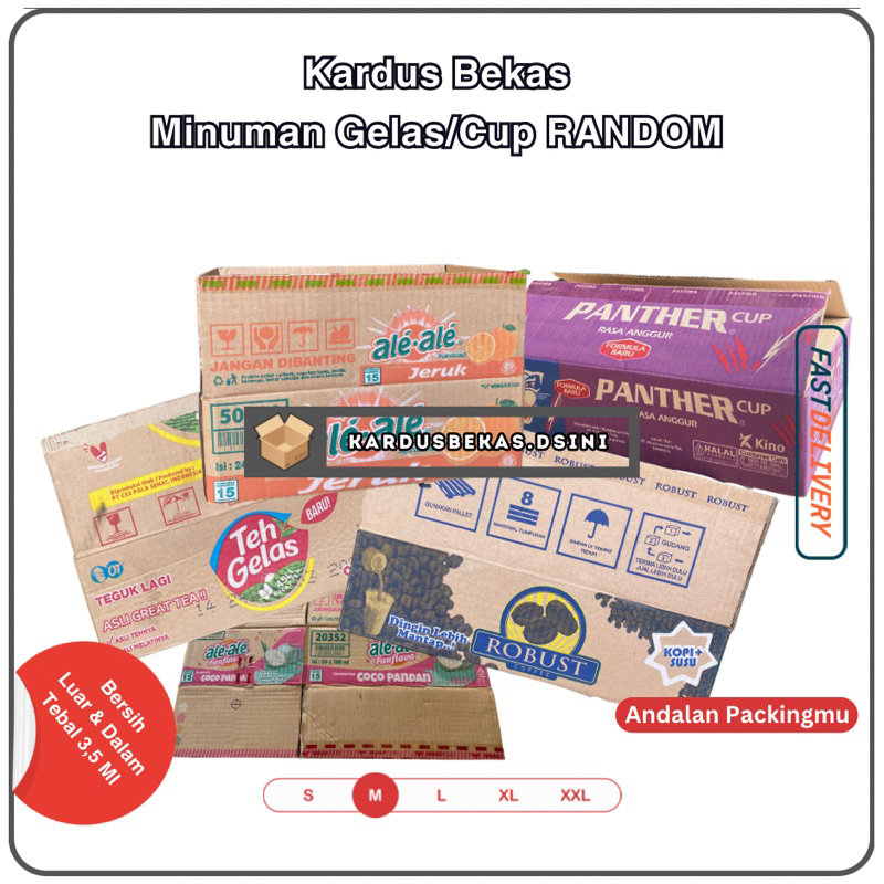 Jual Kardus Packing Bekas Minuman Cup Box Kemasan Packing Ale