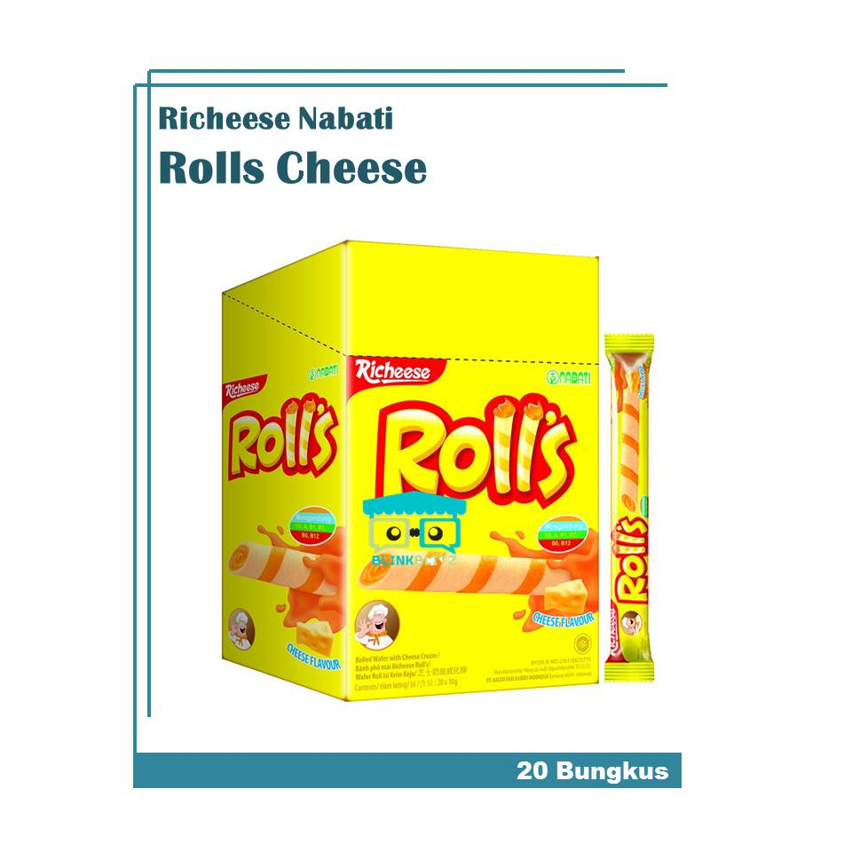 Jual Box Richeese Nabati Rolls Cheese Flavour Isi Rasa Keju Shopee