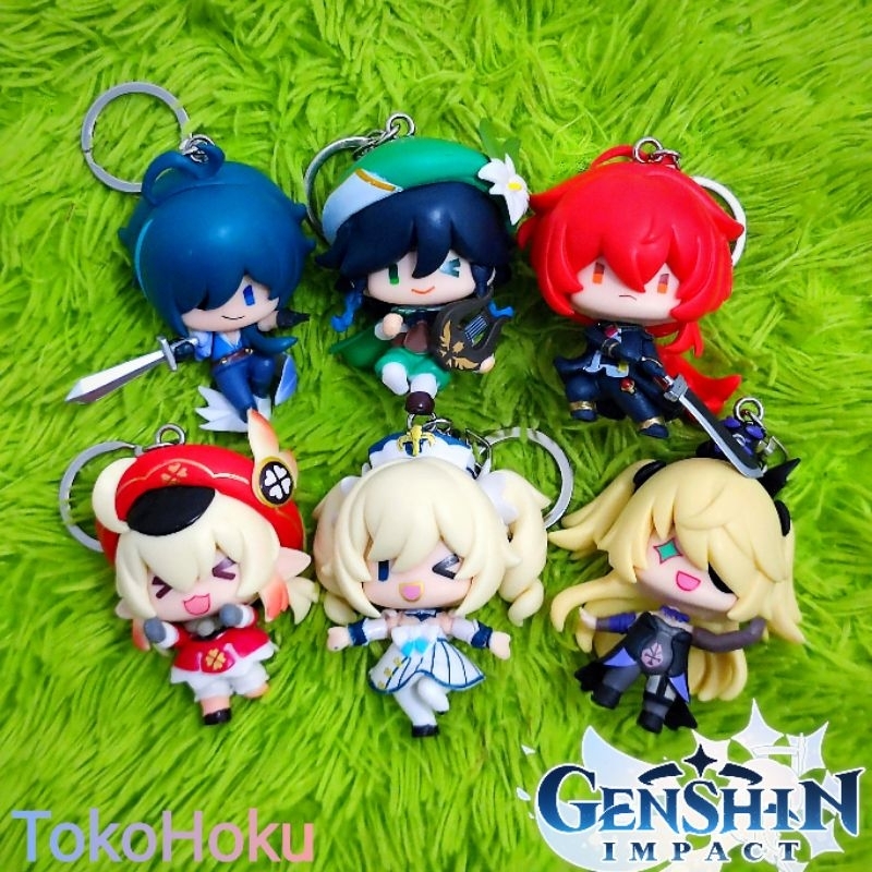 Jual Gantungan Kunci Genshin Impact Action Figure Game Keychain