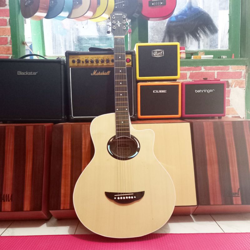 Jual Gitar Akustik Cort Custom Tanam Besi Free Pik Kunci L Shopee