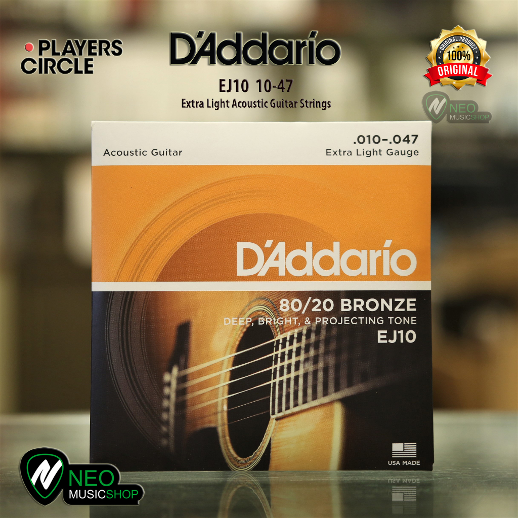 Jual Senar Gitar Acoustic D Addario Ej Bronze Original