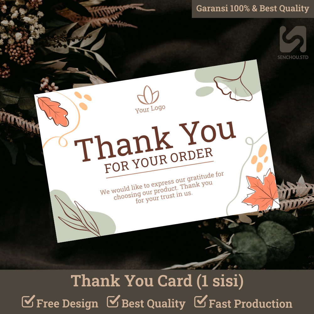 Jual THANK YOU CARD Kartu Hampers Kartu Souvenir Kartu