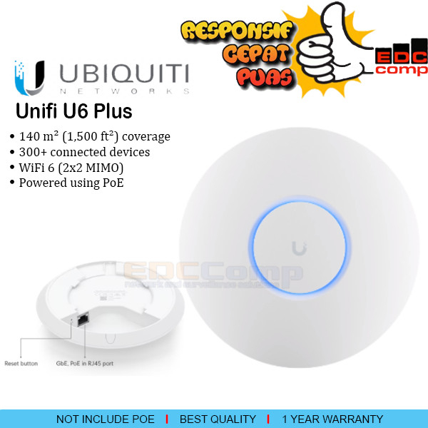 Jual Ubiquiti U6 Unifi U6 Plus Ceiling WiFi 6 2x2 MIMO Access Point