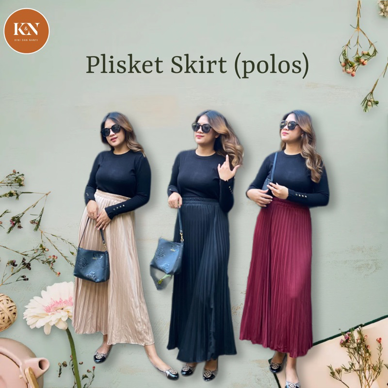 Jual Plisket Skirt Polos Shopee Indonesia