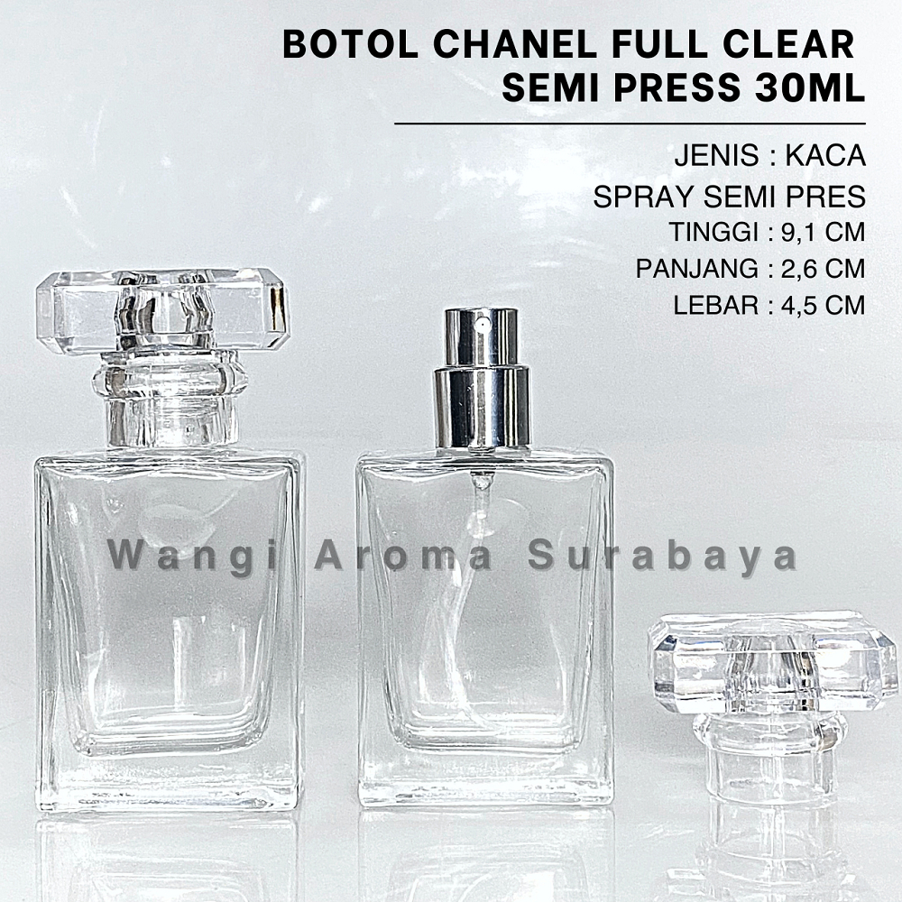 Jual Botol Parfum Chanel Ml Full Clear Bening Semi Press Botol