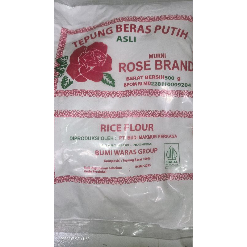 Jual Tepung Beras Putih Rose Brand 500gr Shopee Indonesia