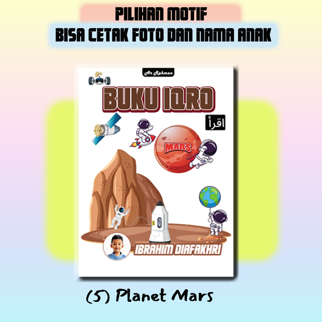 Jual Bisa Custom Cetak Nama Foto Buku Iqro A Hard Cover Original