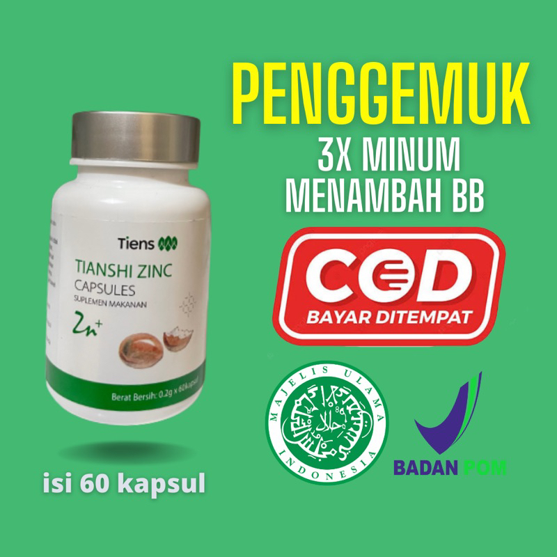 Jual Penggemuk Badan Herbal Tiens ZINC FULL Menambah Nafsu Makan