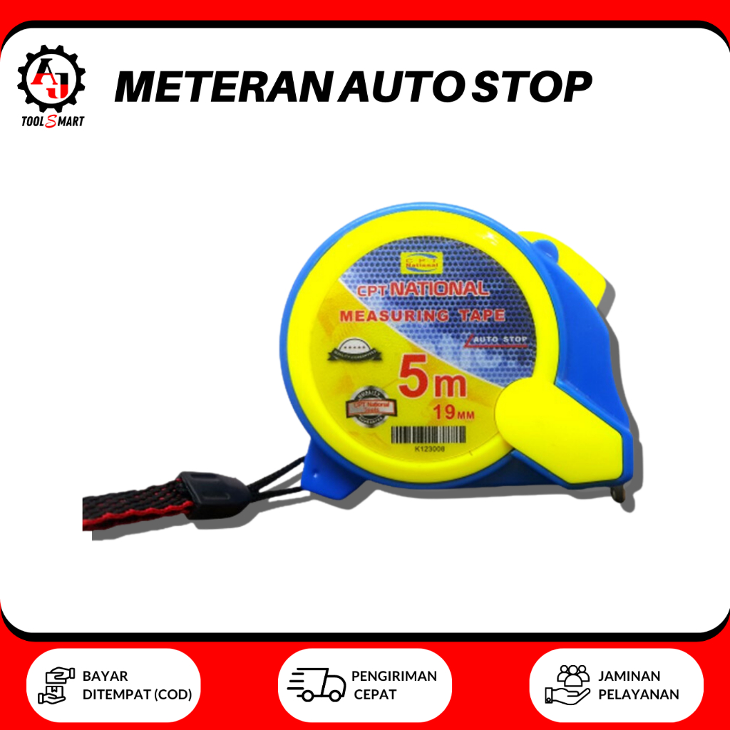 Jual Meteran Auto Stop Cpt National Ukuran M M M M Meteran Karet