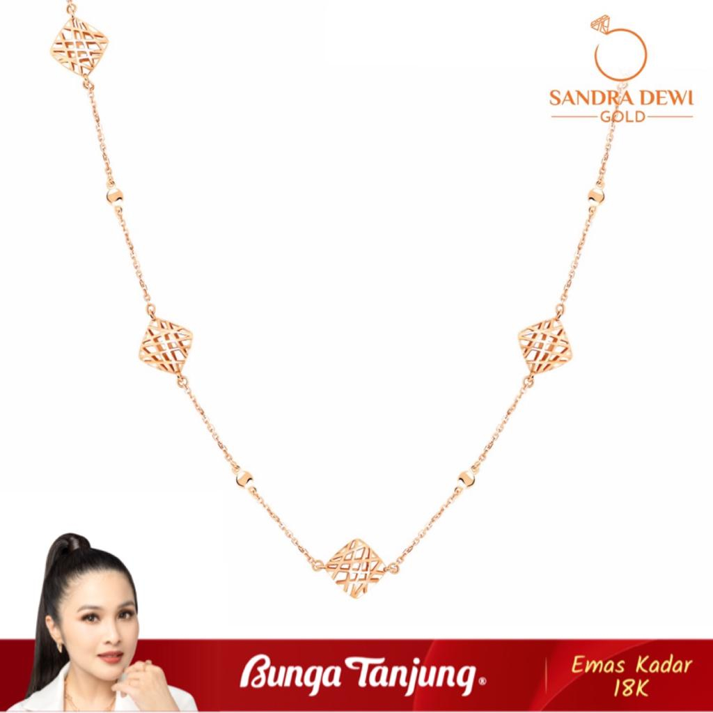 Jual KALUNG SHINE SERIES A SANDRA DEWI EMAS 18K BUNGA TANJUNG