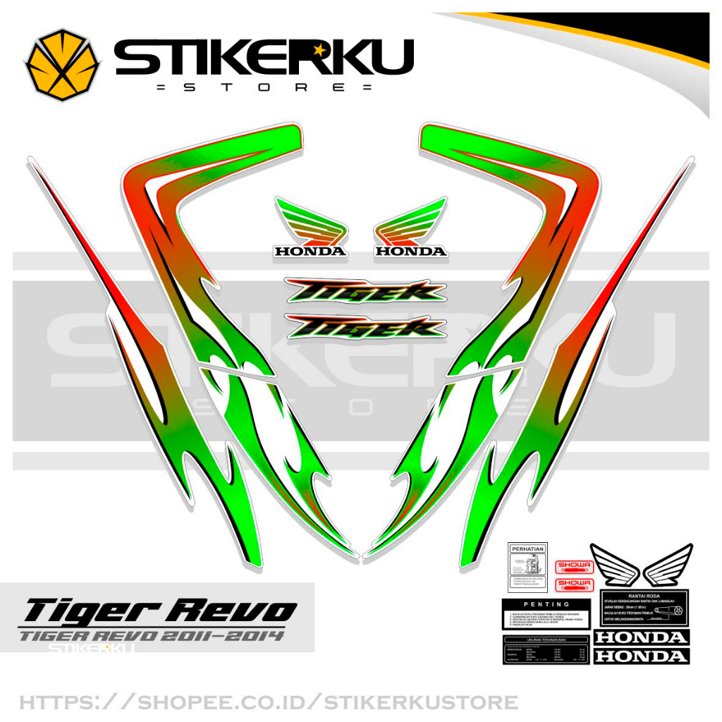 Jual STRIPPING TIGER 2000 REVO STIKER TIGER REVO STIKER TIGER REVO