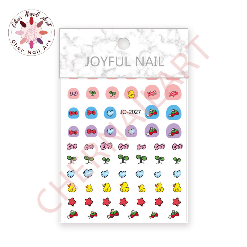 Jual Stiker Kuku Motif Bunga Buah Daun Estetik Anti Air Premium Joyful