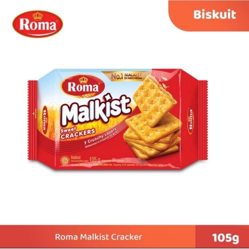 Jual Roma Biskuit Malkist Crackers 105gr Shopee Indonesia