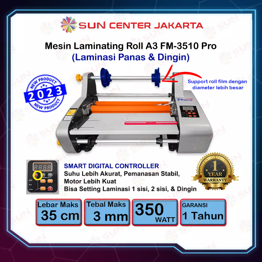 Jual Mesin Laminasi Laminating Roll A3 FM3510 FM OGK3580 Hot