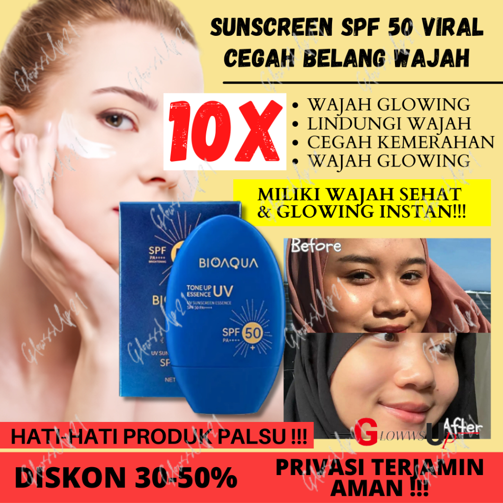 Jual Treatment Wajah Sunscreen BIOAQUA UV Sunscreen Essence SPF 50 PA