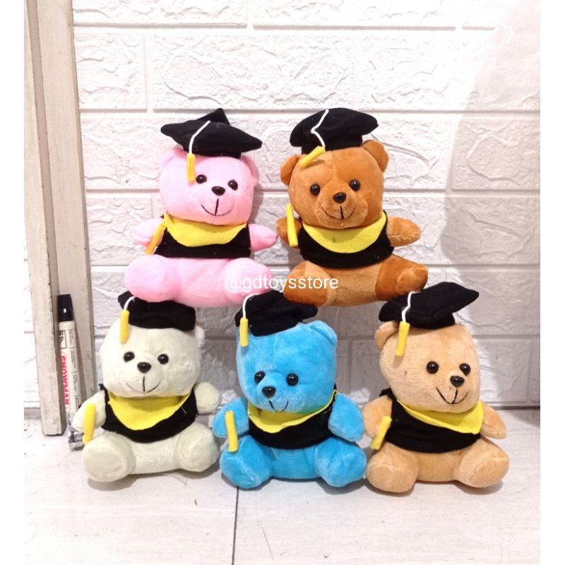 Jual Boneka Beruang Bear Polos Toga Sarjana Wisuda Kecil Cm Part