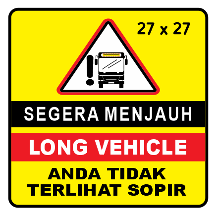 Jual Stiker Blind Spot Jaga Jarak Laminasi Glosi Tahan Air Dan Panas