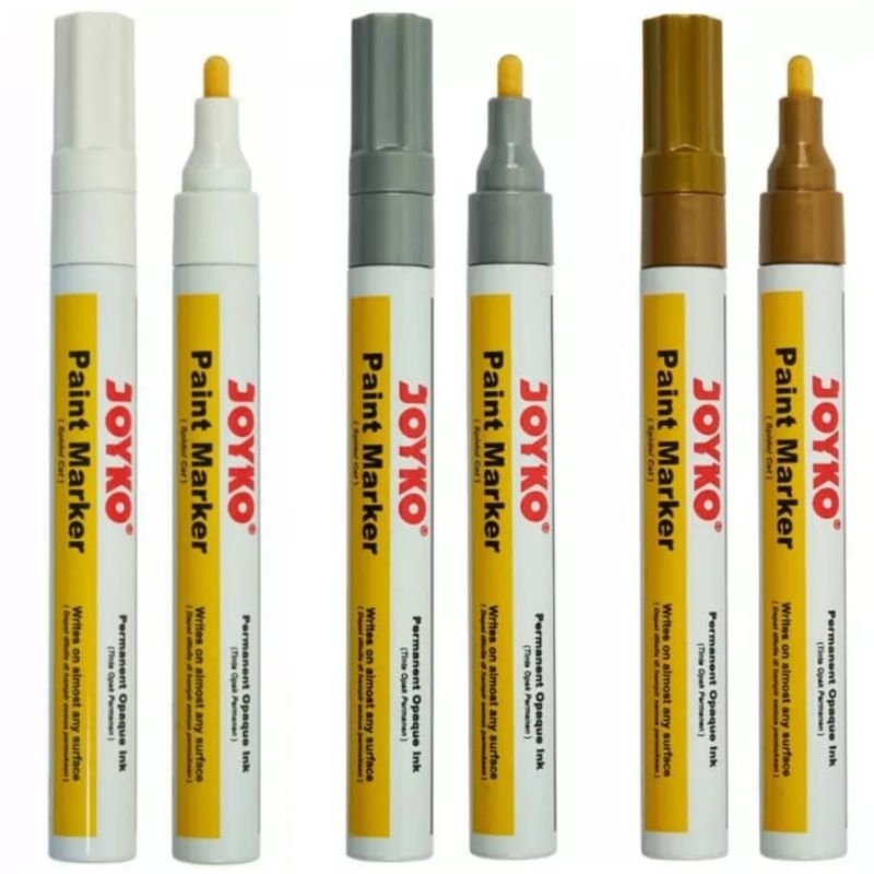 Jual Paint Marker Color White Silver Gold Spidol Cat Permanen JOYKO